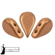 Perla in vetro Amos® di Puca® 5x8 mm - Bronzo chiaro ramato x10 g