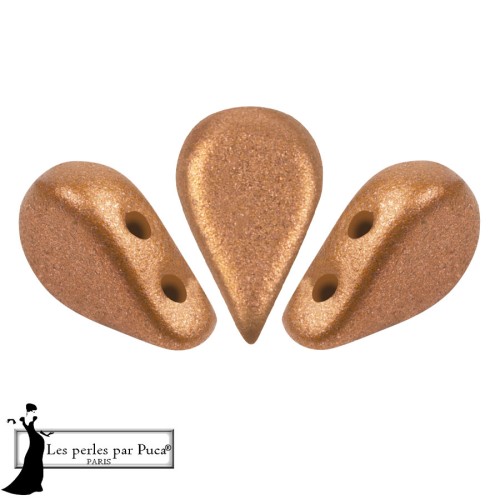 Perla in vetro Amos® di Puca® 5x8 mm - Bronzo chiaro ramato x10 g