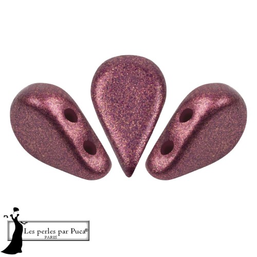 Perla in vetro Amos® di Puca® 5x8 mm - Bronze Light Plum x10 g