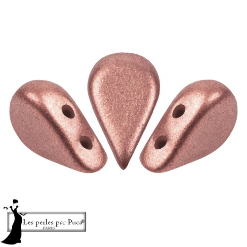 Perla in vetro Amos® di Puca® 5x8 mm - Bronzo Light Rose x10 g
