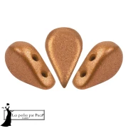 Perla in vetro Amos® di Puca® 5x8 mm - Bronzo arancio x10 g