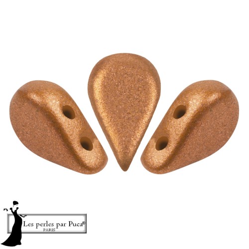 Perla in vetro Amos® di Puca® 5x8 mm - Bronzo arancio x10 g