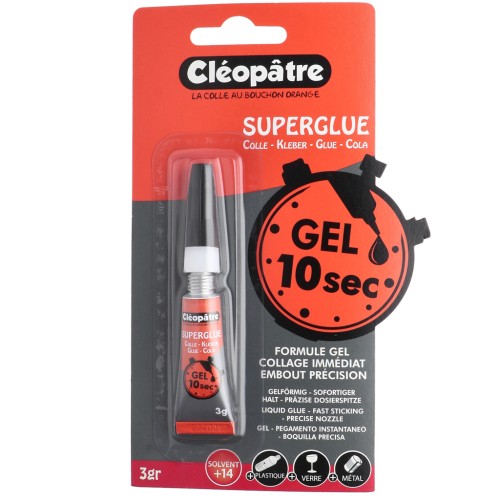 Colla Cleopatra - Super Glue Gel con punta di precisione - Trasparente x3gr