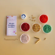 I miei gioielli fai da te - Kit per bracciale a manica con motivo floreale, intrecciato al telaio
