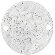Distanziatore rotondo da 15 mm con effetto martellato - Placcato argento fino x1