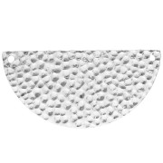 Pendente distanziatore a mezzaluna martellato 15x30 mm - Placcato argento fino x1