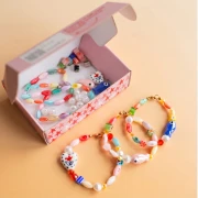 I miei gioielli fai da te - Kit di braccialetti di perle di ceramica colorate