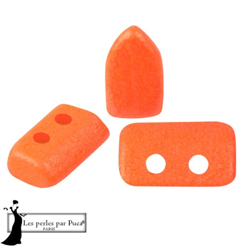 Perla in vetro Piros® di Puca® 2x5 mm - Neon Blood Orange x10 g