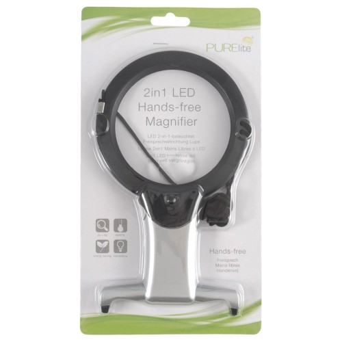 Lampada-lente d'ingrandimento a LED 2 in 1 PURElite x1 (a mani libere)