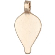 Pendente etnico a goccia lavorato, 23x11,5 mm - Dorato chiaro x1