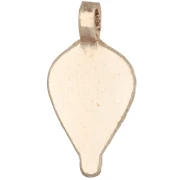 Pendente etnico a goccia lavorato, 23x11,5 mm - Dorato chiaro x1