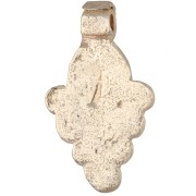 Pendente etnico a goccia 21x13 mm con palline - Dorato chiaro x1