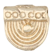 Ciondolo etnico a semicerchio 13 mm - Dorato chiaro x1