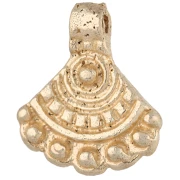 Ciondolo a ventaglio in stile etnico 16,5x14 mm - Dorato chiaro x1