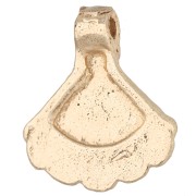 Ciondolo a ventaglio in stile etnico 16,5x14 mm - Dorato chiaro x1