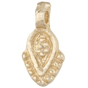 Ciondolo a goccia in stile etnico 16x8,5 mm - Dorato chiaro x1