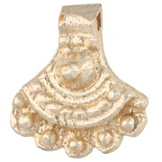 Ciondolo a ventaglio in stile etnico 18x16 mm - Dorato chiaro x1