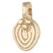 Ciondolo ovale irregolare in stile etnico 14x8 mm - Dorato chiaro x1|raw }}