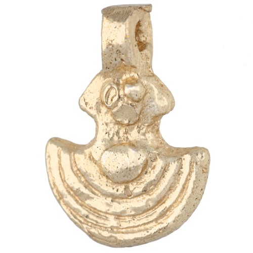 Ciondolo a forma di ancora in stile etnico 16,5x12 mm - Dorato chiaro x1