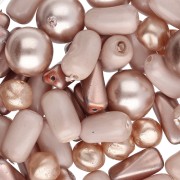 Light Bronze - Assortimento di perle bohémien - Mix Light Gold x 50 g Assortimento di perle bohémien - Mix Light Gold x 50 g