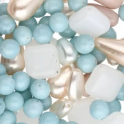 Assortimento di perle bohémien - Mix Baby Blue x50g