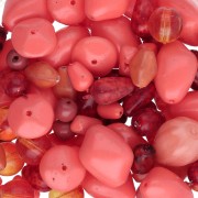 Corallo - Assortimento di perle bohemien - Mix Corallo x50g Assortimento di perle bohemien - Mix Corallo x50g