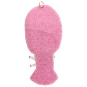 Pendente a forma di aragosta 73x32 mm in perle ricamate - Rosa - Arancione x1