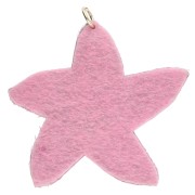 Pendente a forma di conchiglia 48x52 mm con perle ricamate - Bianco - Bronzo x1