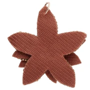 Pendente a forma di fiore da 38 mm con perle ricamate - Bronzo x1