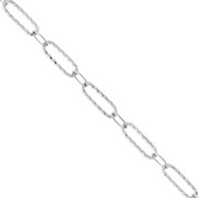 Catena a maglie ovali alternate (1x1) con texture, 4 mm, acciaio inossidabile 304, 1 m