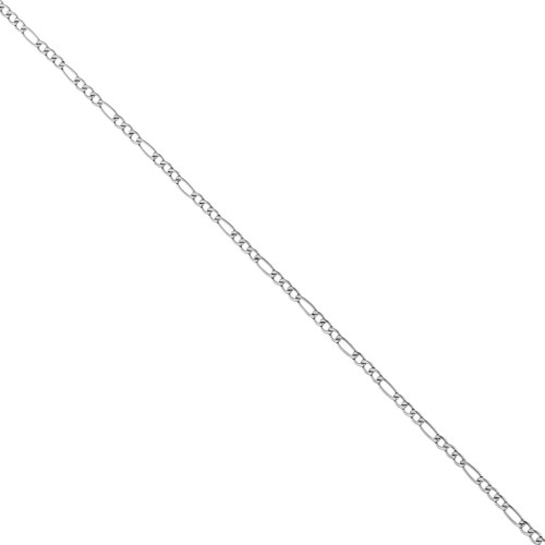 Catena a maglia figaro alternata (1x3) 2,4 mm - Acciaio inossidabile 316L x 50 cm
