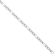 Catena a maglia figaro alternata (1x3) 2,4 mm - Acciaio inossidabile 316L x 50 cm