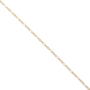 Catena a maglia figaro alternata (1x3) 2,4 mm - Acciaio inossidabile 316L Dorato x 50 cm