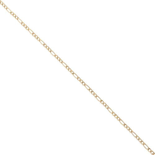 Catena a maglia figaro alternata (1x3) 2,4 mm - Acciaio inossidabile 316L Dorato x 50 cm