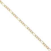 Catena a maglia figaro alternata (1x3) 2,4 mm - Acciaio inossidabile 316L Dorato x 50 cm