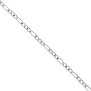 Catena a maglia figaro alternata (1x3) 2,9 mm - Acciaio inossidabile 316L x 50 cm