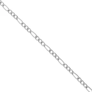 Catena a maglia figaro alternata (1x3) 2,9 mm - Acciaio inossidabile 316L x 50 cm