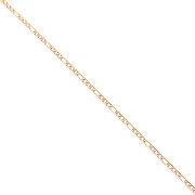 Catena a maglia figaro alternata (1x3) 2,9 mm - Acciaio inossidabile 316L Dorato x 50 cm