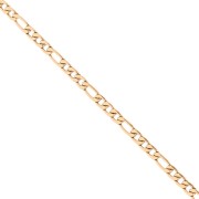 Catena a maglia figaro alternata (1x3) 2,9 mm - Acciaio inossidabile 316L Dorato x 50 cm