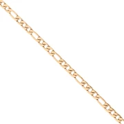 Catena a maglia figaro alternata (1x3) 2,9 mm - Acciaio inossidabile 316L Dorato x 50 cm