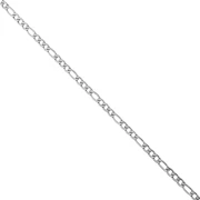 Catena a maglia figaro alternata (1x3) 3,9 mm - Acciaio inossidabile 316L x 50 cm