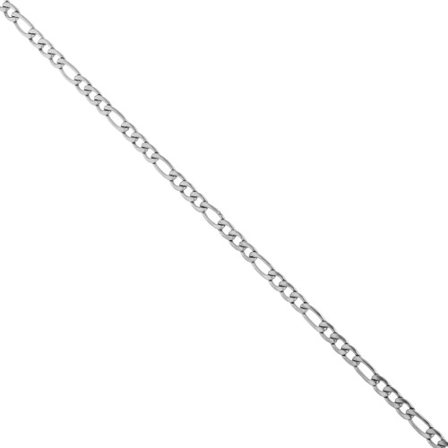 Catena a maglia figaro alternata (1x3) 3,9 mm - Acciaio inossidabile 316L x 50 cm