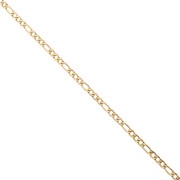 Catena a maglia Figaro alternata (1x3) 3,8 mm - Acciaio inossidabile 316L Dorato x 50 cm