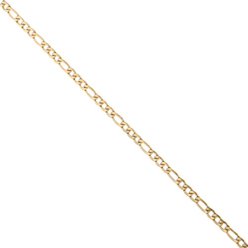 Catena a maglia Figaro alternata (1x3) 3,8 mm - Acciaio inossidabile 316L Dorato x 50 cm