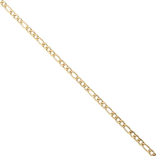 Catena a maglia Figaro alternata (1x3) 3,8 mm - Acciaio inossidabile 316L Dorato x 50 cm