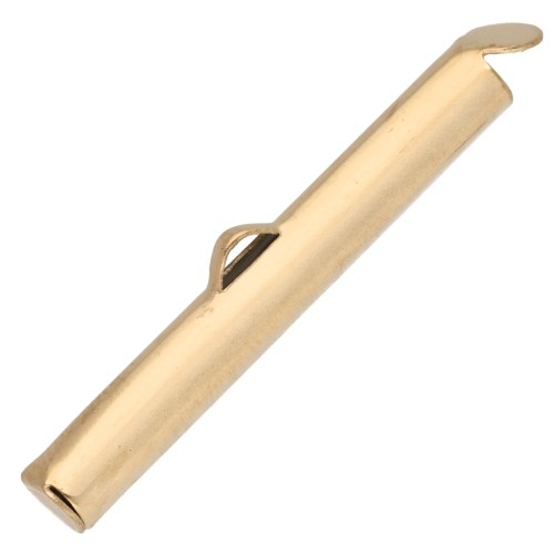 Puntale per intrecciare perline rocaille e Delica da 30 mm - Acciaio inossidabile 304 Dorato x1