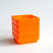 Selezionatore di perle 6x6x2 cm, 4 misure - Hot Orange x1|raw }}