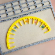 Portaperle - arco portaoggetti - 26 cm, 13 scomparti - Giallo x1