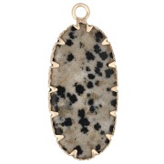 Pendente ovale 35x16 mm in pietra semipreziosa e imitazione turchese - Jape Dalmatien