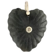 Labradorite - Pendente a forma di cuore 32x30 mm in pietra semipreziosa e zirconi - Labradorite x1 Pendente a forma di cuore 32x30 mm in pietra semipreziosa e zirconi - Labradorite x1